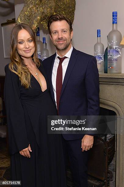 Actors Olivia Wilde and Jason Sudeikis at the Colossal TIFF party hosted by GREY GOOSE Vodka and Soho House Toronto on September 9, 2016 in Toronto,...