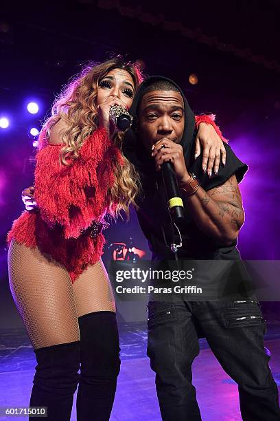 Singer Ashanti and rapper Ja Rule perform in concert at Buckhead Theatre on September 9, 2016 in Atlanta, Georgia.