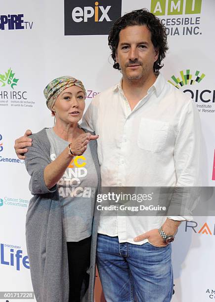 Actress Shannen Doherty and husband Kurt Iswarienko attend Hollywood Unites for the 5th Biennial Stand Up To Cancer , A Program of The Entertainment...