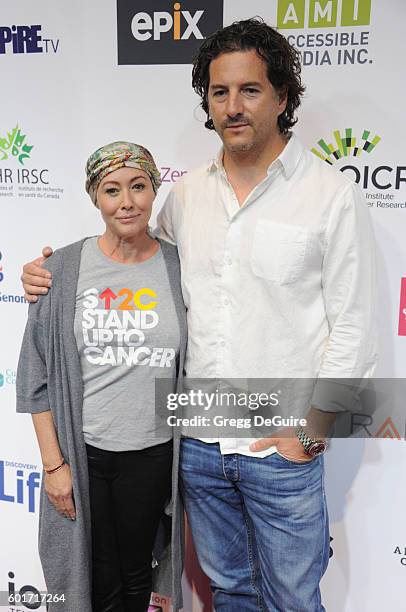 Actress Shannen Doherty and husband Kurt Iswarienko attend Hollywood Unites for the 5th Biennial Stand Up To Cancer , A Program of The Entertainment...