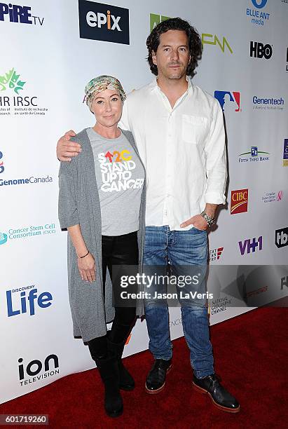 Actress Shannen Doherty and husband Kurt Iswarienko attend Stand Up To Cancer 2016 at Walt Disney Concert Hall on September 9, 2016 in Los Angeles,...