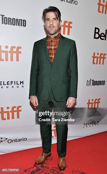 Actor Zachary Quinto attends the premiere of "Snowden" at the 2016 Toronto International Film Festival at Roy Thomson Hall on September 9, 2016 in...