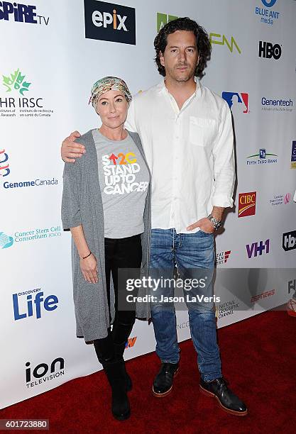 Actress Shannen Doherty and husband Kurt Iswarienko attend Stand Up To Cancer 2016 at Walt Disney Concert Hall on September 9, 2016 in Los Angeles,...