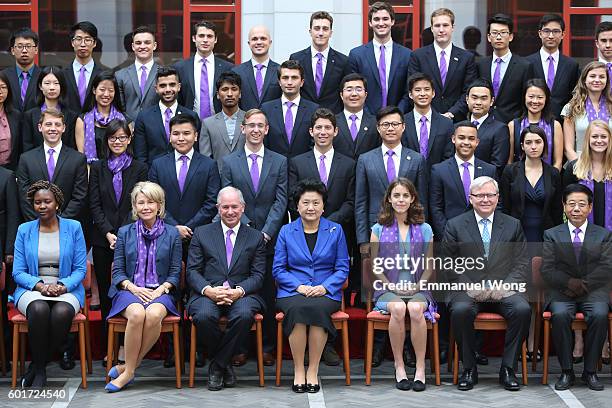 Blackstone founder and American philanthropist Stephen A. Schwarzman and Vice Prime Minister of China Liu Yandong ,Minister of China's Ministry of...