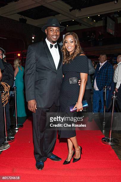 Lennox Lewis and wife Violet Chang at Masonic Temple on September 9, 2016 in Toronto, Canada.
