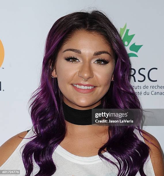 Actress Andrea Russett attends Stand Up To Cancer 2016 at Walt Disney Concert Hall on September 9, 2016 in Los Angeles, California.