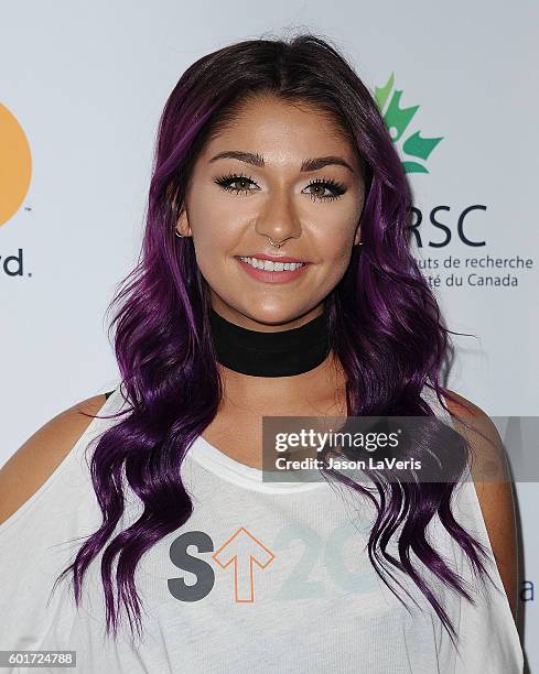 Actress Andrea Russett attends Stand Up To Cancer 2016 at Walt Disney Concert Hall on September 9, 2016 in Los Angeles, California.