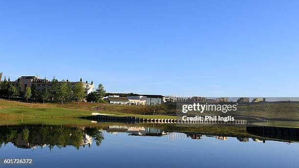 General view of the 18th green during the second round of the Paris Legends Championship played on L'Albatros Course at Le Golf National on September...