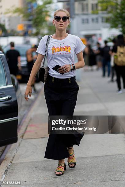 Jessica Minkoff outside Jason Wu on September 9, 2016 in New York City.