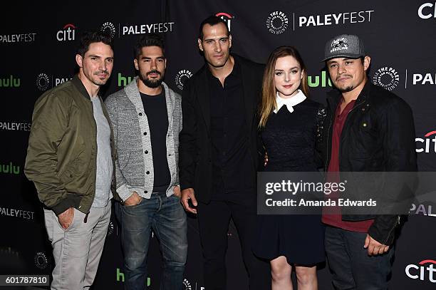 Actors Maurice Compte, D.J Cotrona, Marko Zaror, Madison Davenport and Jesse Garcia arrive at The Paley Center for Media's PaleyFest 2016 Fall TV...