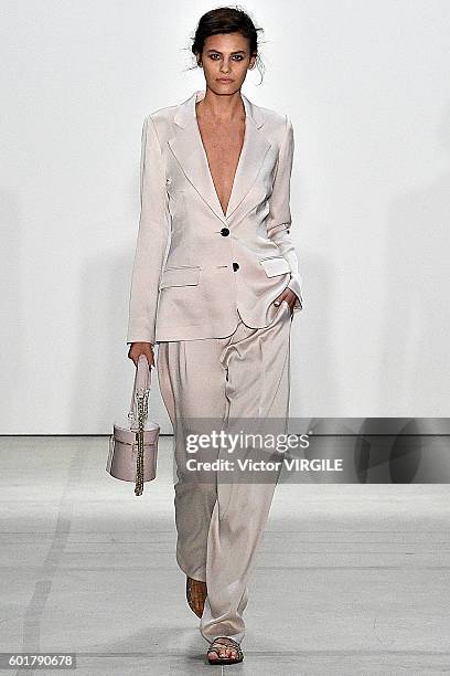 Model Alisar Ailabouni walks the runway at Marissa Webb fashion show during New York Fashion Week: The Shows at The Gallery, Skylight at Clarkson Sq...