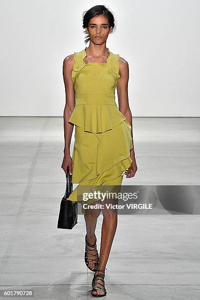 Model walks the runway at Marissa Webb fashion show during New York Fashion Week: The Shows at The Gallery, Skylight at Clarkson Sq on September 8,...
