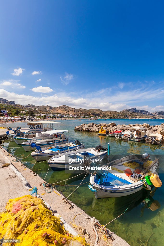 Greece, Dodecanese, Rhodes, Stegna, Fishing harbour