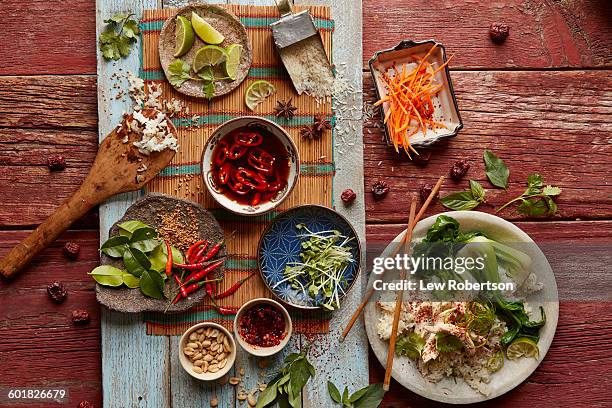vietnamese chicken and rice - vietnamese culture stock pictures, royalty-free photos & images
