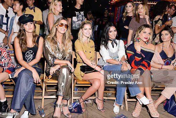 Paulina Vega and guests attend Tommy Hilfiger Women's Fashion Show Front Row during New York Fashion Week on September 9, 2016 in New York City at...