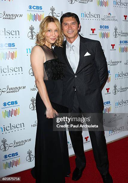 Actor Lou Diamond Phillips and his Wife Yvonne Boismier attend the 31st Annual Imagen Awards at The Beverly Hilton Hotel on September 9, 2016 in...