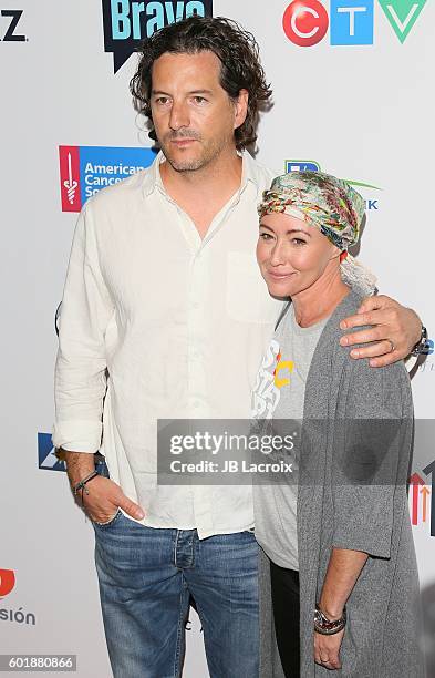 Shannen Doherty and Kurt Iswarienko attend Hollywood Unites for the 5th Biennial Stand Up To Cancer , A Program of The Entertainment Industry...