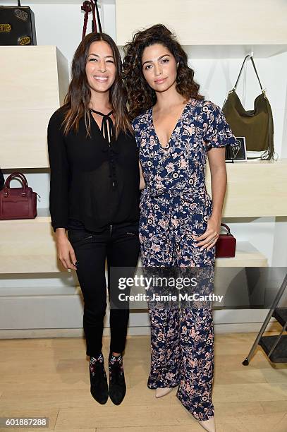 Fashion Designer Rebecca Minkoff and Camila Alves attend the Rebecca Minkoff fashion show during New York Fashion Week September 2016 at Magnum New...