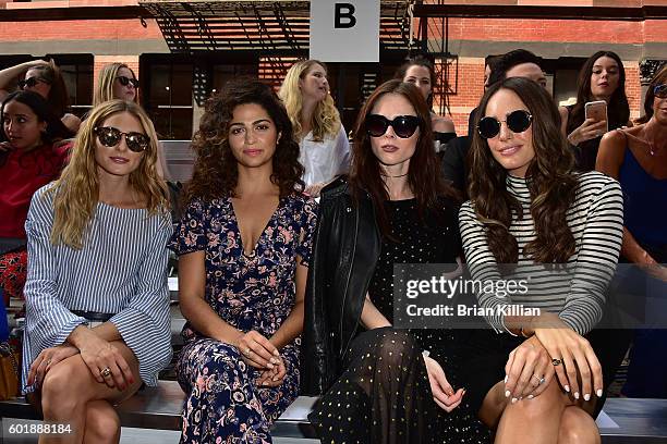 Olivia Palermo, Camila Alves, Coco Rocha, and Louise Roe attend the Rebecca Minkoff - Front Row and Backstage - September 2016 New York Fashion Week:...