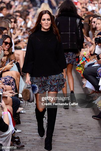 Gala Gonzalez walks the runway at Rebecca Minkoff fashion show during New York Fashion Week: The Shows September 2016 at Magnum New York on September...