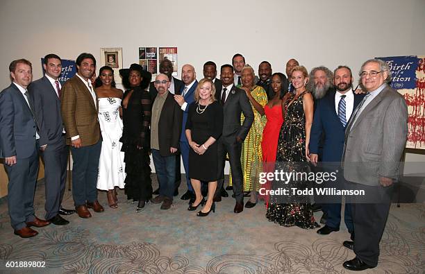 Fox Searchlight President Nancy Utley , Fox Searchlight President Steve Gilula , pose with Producers Jason Cloth, Jason Michael Bermen, Kevin Turen,...