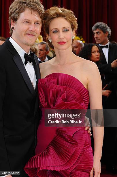 Portrait of married couple, musician Renn Hawkey and actress Vera Farmiga, as they pose together at the Kodak Theater during the 82nd Academy Awards,...
