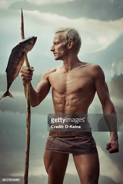 fisherman - man spear fishing stock pictures, royalty-free photos & images