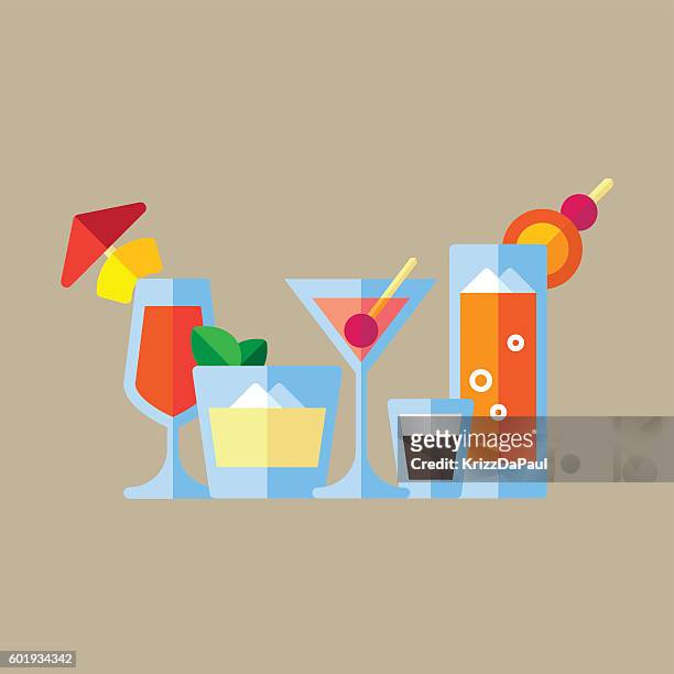 cocktails - mai tai stock-grafiken, -clipart, -cartoons und -symbole