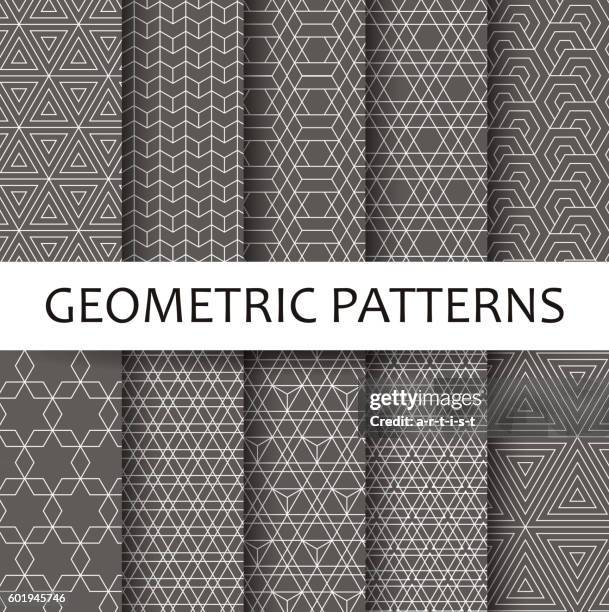 geometric seamless pattern - chevron pattern stock illustrations
