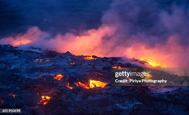 lava landscape - kalapana stock pictures, royalty-free photos & images