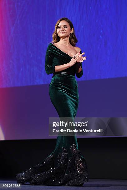 Jury member Nelly Karim attends the closing ceremony of the 73rd Venice Film Festival at Sala Grande on September 10, 2016 in Venice, Italy.