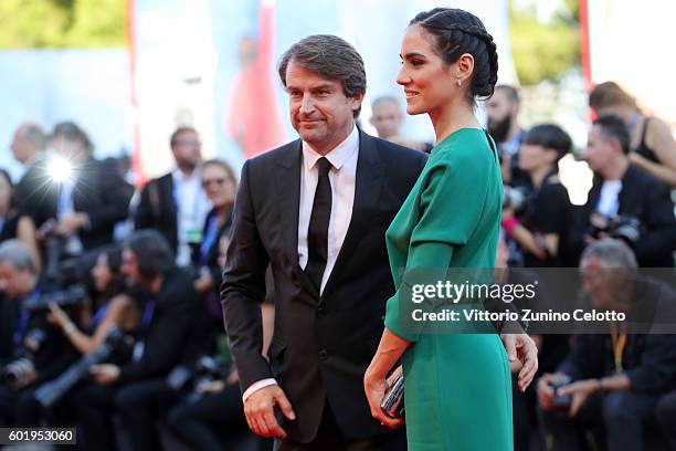 Lorenzo Vigas and guest attend the opening ceremony and premiere of 'La La Land' during the 73rd Venice Film Festival at Sala Grande on August 31,...