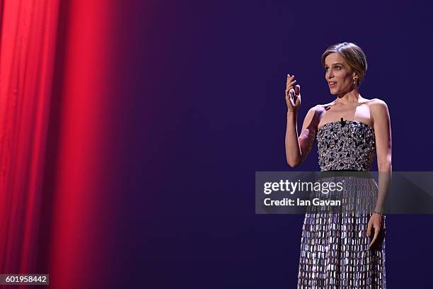 Sonia Bergamasco wears a Jaeger-LeCoultre watch during the 'Closing Ceremony' of the 73rd Venice Film Festival at Hotel Excelsior on September 10,...