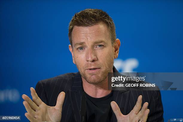"American Pastoral" director and star, Ewan McGregor speaks at the film's press conference following it's premiere at the Toronto International Film...