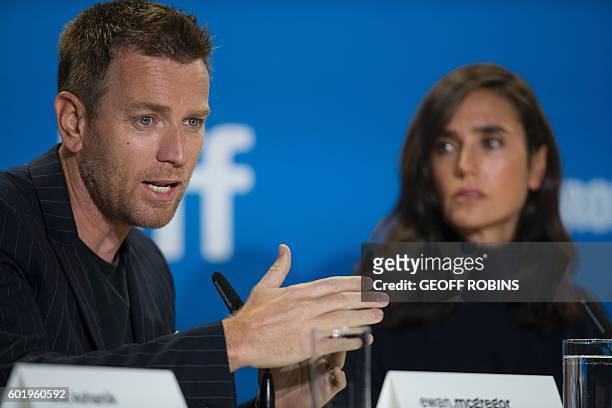 "American Pastoral" director and star Ewan McGregor speaks at the film's press conference following it's premiere at the Toronto International Film...