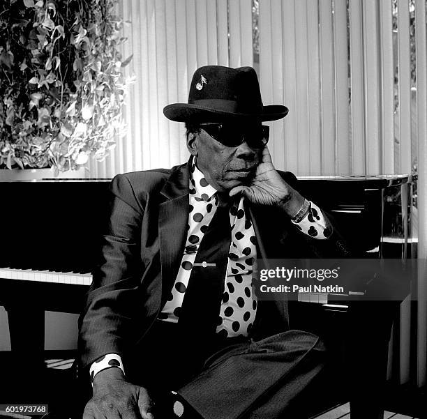 John Lee Hooker at the Sunset Marquis Hotel in Los Angeles, California, April 1, 1991.