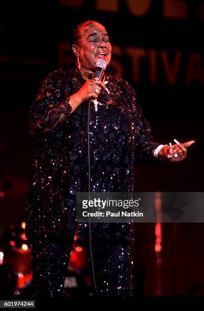 Linda Hopkins at the Petrillo Bandshell in Chicago, Illinois, June 16, 1991.