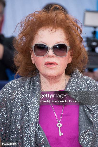 Singer Regine arrives to the "War Dogs" premiere and Award Ceremony during the 42nd Deauville American Film Festival on September 10, 2016 in...