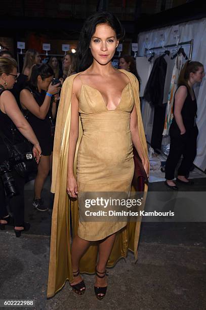 Leigh Lezark attends the Christian Siriano fashion show during New York Fashion Week: The Shows at ArtBeam on September 10, 2016 in New York City.