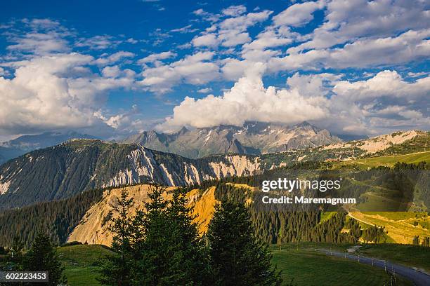 landscape from route de l'altiport - altiport stock pictures, royalty-free photos & images