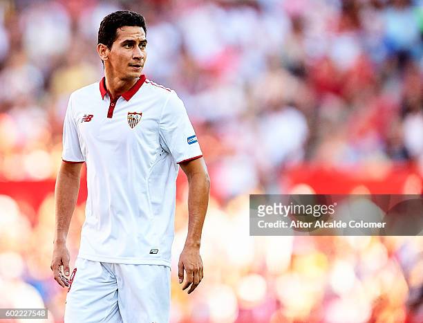 Paulo Henrique Ganso of Sevilla FC looks on during the match between Sevilla FC vs UD Las Palmas as part of La Liga at Estadio Ramon Sanchez Pizjuan...