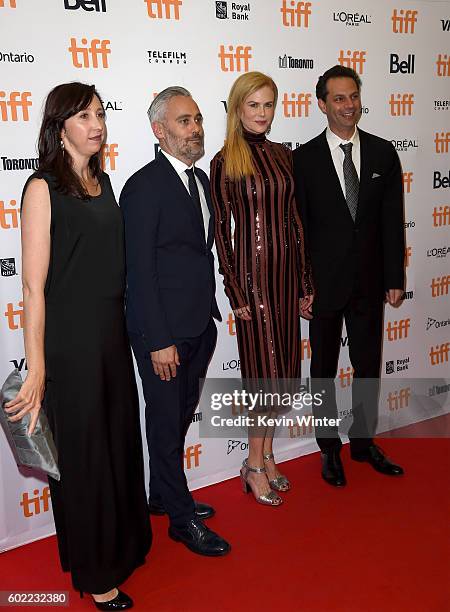 Producers Angie Fielder, Iain Canning, actress Nicole Kidman and producer Emile Sherman attend the "Lion" premiere during the 2016 Toronto...