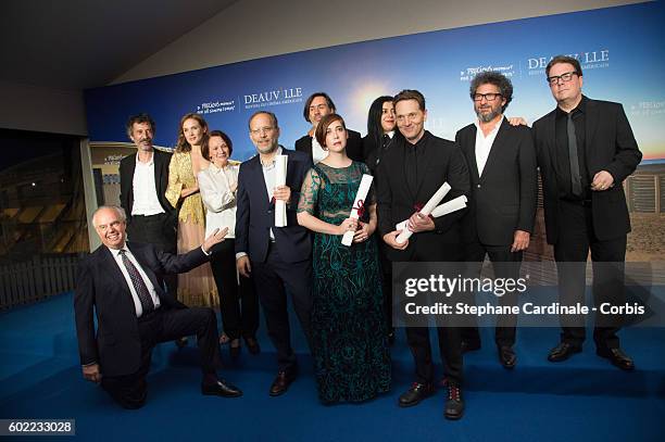 French actor Eric Elmosnino, former French culture minister Frederic Mitterrand, French actress Ana Girardot, French actress Francoise Arnoul, US...