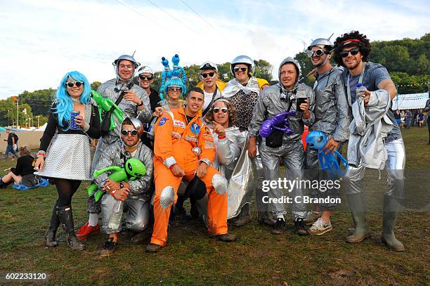 Crowd scene during Day 3 of Bestival at Robin Hill Country Park on September 10, 2016 in Newport, Isle of Wight.