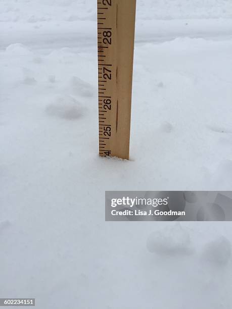 extreme weather - blizzard - meter stick stock pictures, royalty-free photos & images