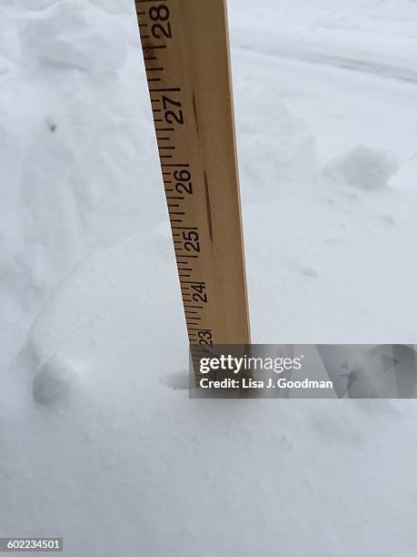 extreme weather - blizzard - meter stick stock pictures, royalty-free photos & images