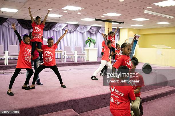 General view of atmosphere at the Nickelodeon Road To Worldwide Day of Play With Dwyane Wade at Willie Mae Morris Empowerment Center on September 10,...