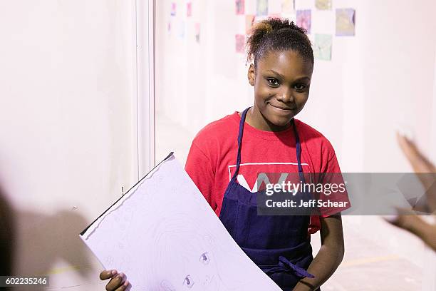 General view of atmosphere at the Nickelodeon Road To Worldwide Day of Play With Dwyane Wade at Willie Mae Morris Empowerment Center on September 10,...