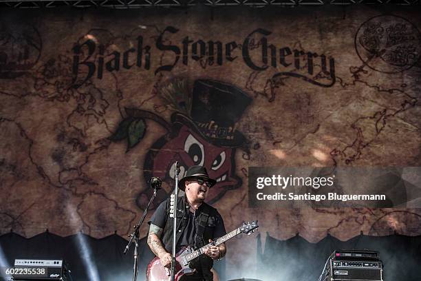 Chris Robertson of Black Stone Cherry performs during a show as part of the Maximus Festival at Parque de la Ciudad on September 10, 2016 in Buenos...