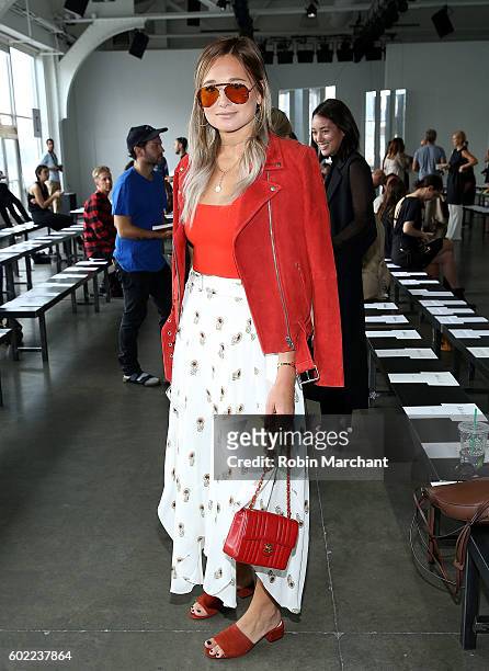 Danielle Bernstein attends Dion Lee Front Row September 2016 during New York Fashion Week at Pier 59 Studios on September 10, 2016 in New York City.